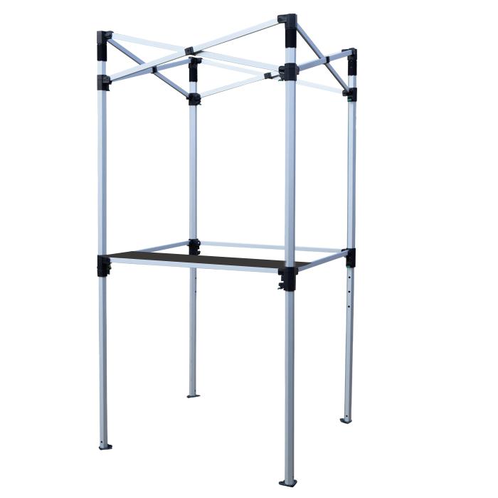 Gazebo Aluminium Frame only - Frame only with Shelf 1m x 1m